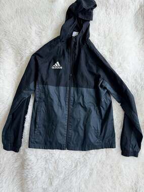 Adidas Youth Tiro 17 Black and Dark Grey Rain Jacket